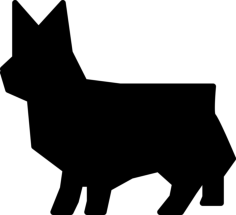 Cat Geometric Silhouette Vinyl Cutting Svg File, Free Vectors File